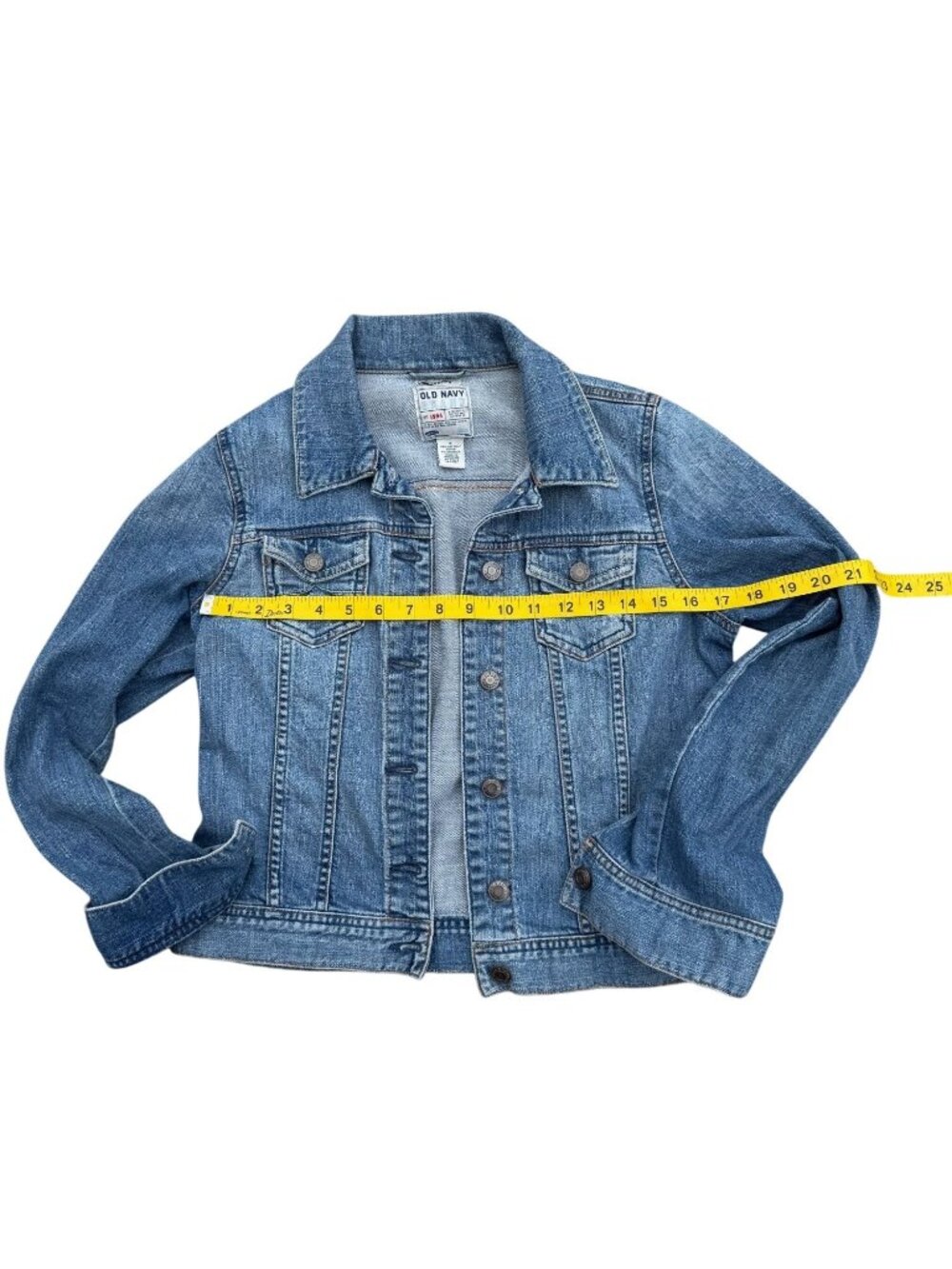 Old Navy Womens Stretch Denim Jean Jacket Size S Blue Cotton Blend - Picture 5 of 6
